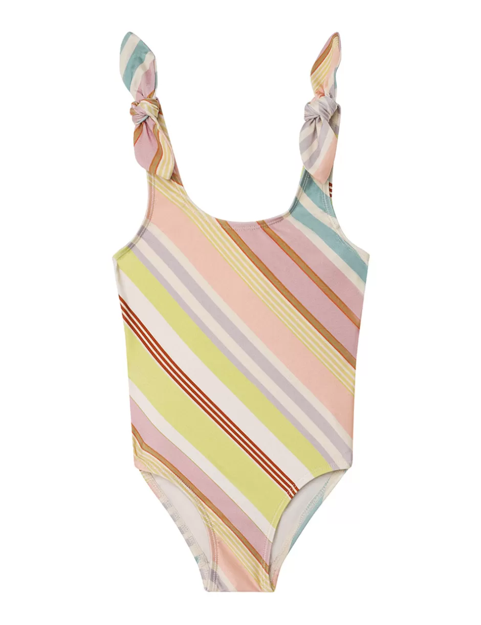 ZIMMERMANN Kids | Swimwear<Halliday Bow Shoulder 1PC Multi Stripe