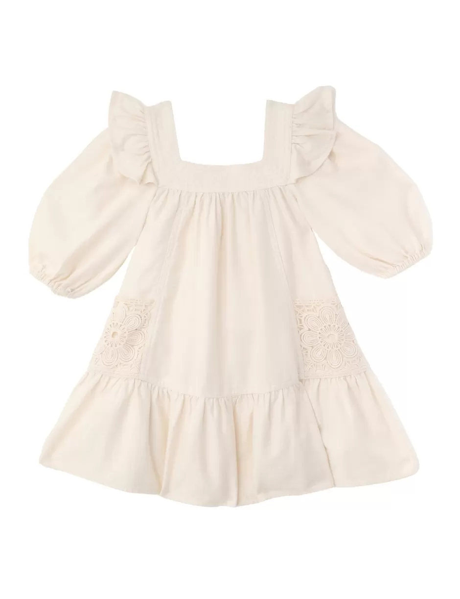 ZIMMERMANN Kids | Clothing<Halliday Denim Dress Ecru