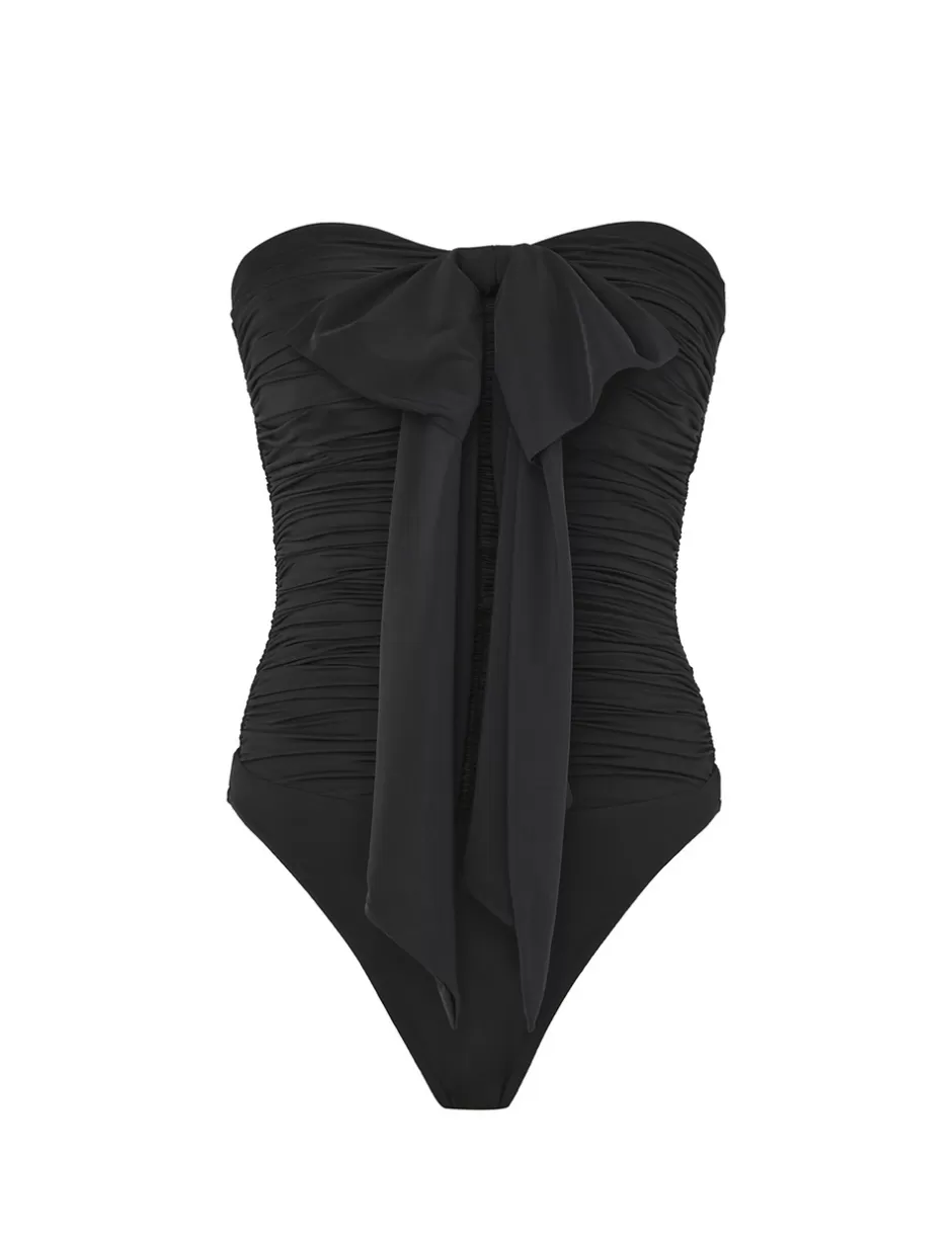 ZIMMERMANN One Pieces<Halliday Drape Bow 1PC Noir