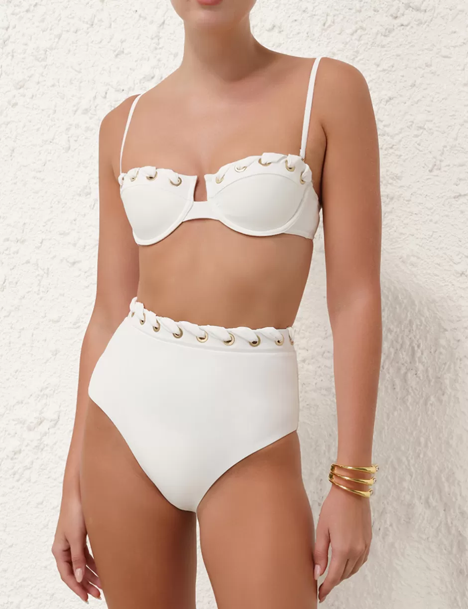 ZIMMERMANN Bikinis | Separates<Halliday Eyelet Balconette Bra Ivory