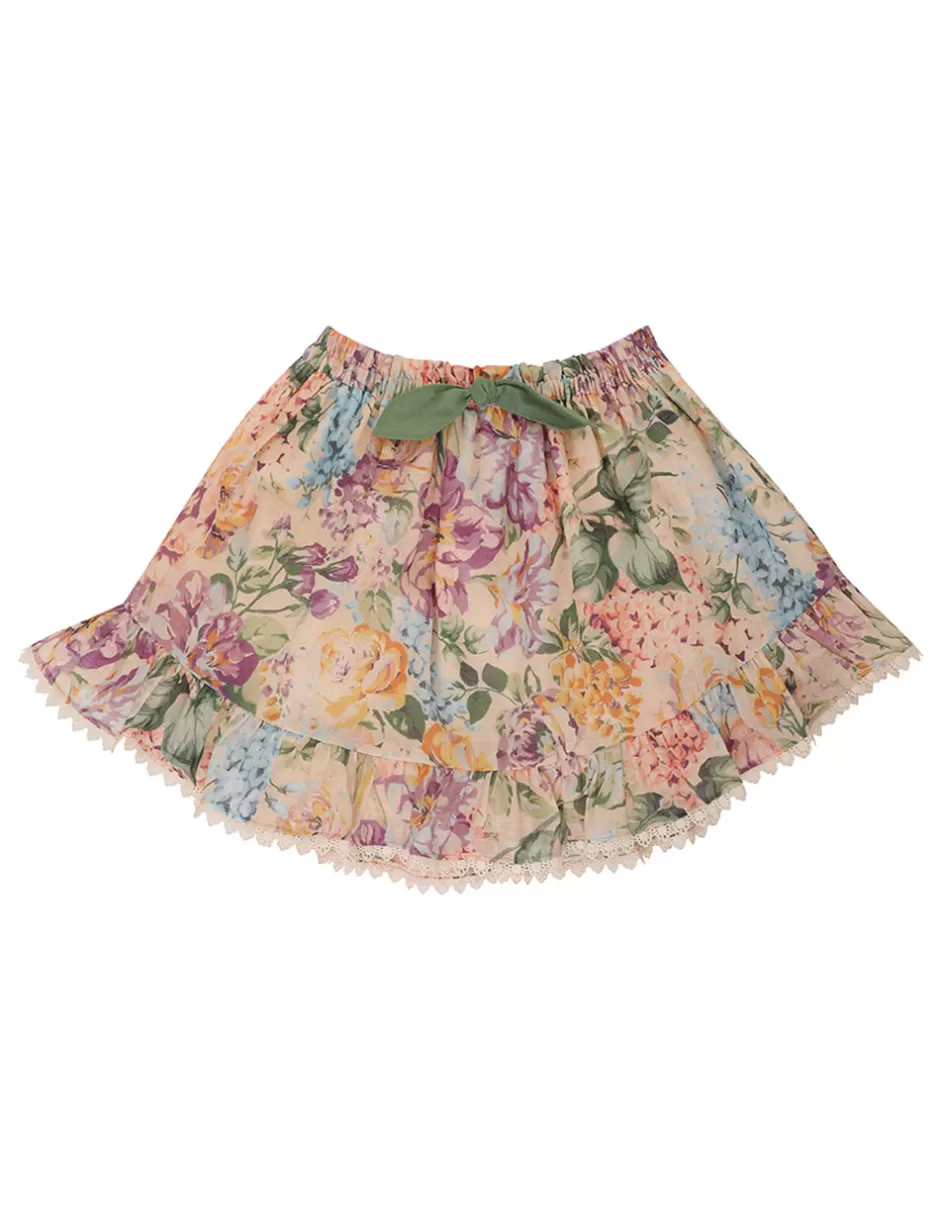 ZIMMERMANN Kids | Clothing<Halliday Flip Skirt Multi Watercolour Floral