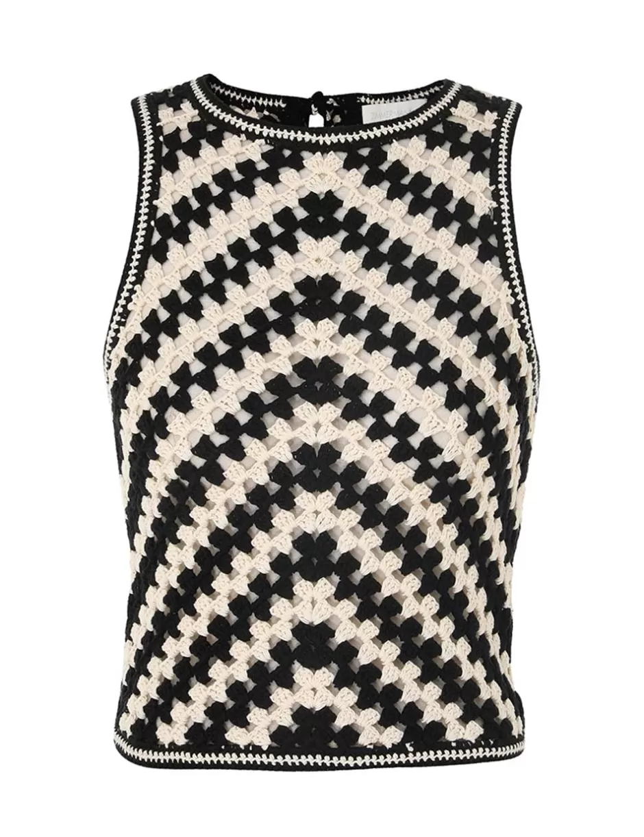 ZIMMERMANN Clothing | Tops<Halliday Hand Crochet Tank Chevron