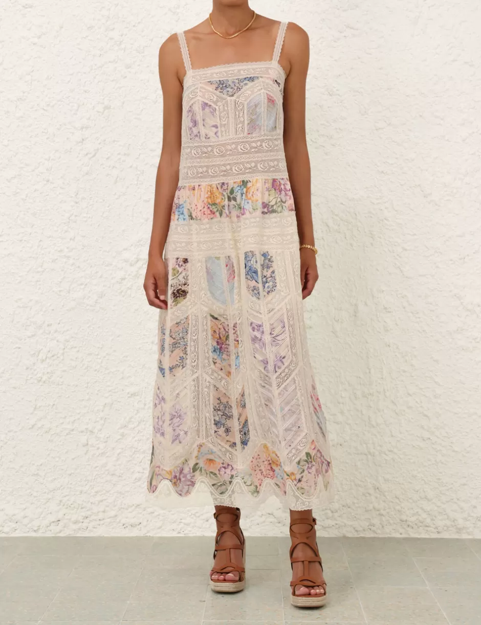 ZIMMERMANN Clothing | Dresses & Coverups<Halliday Lace Trim Slip Dress Spliced