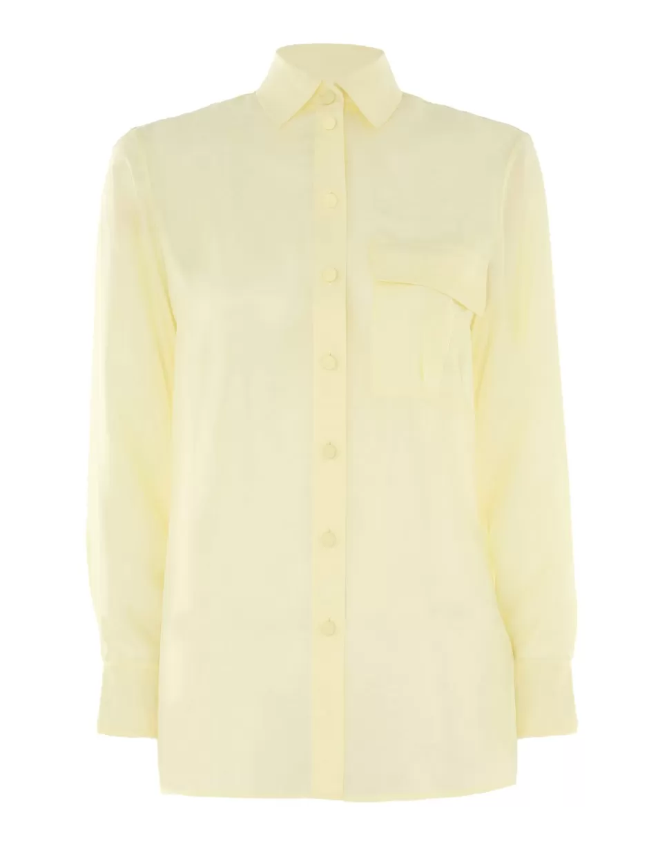 ZIMMERMANN Clothing | Tops<Halliday Manstyle Shirt Lemon