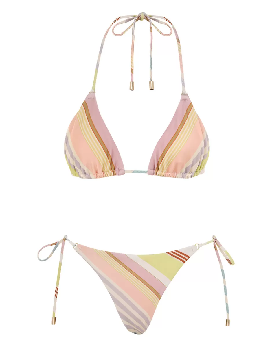 ZIMMERMANN Bikinis<Halliday Mini Tri Bikini Multi Stripe