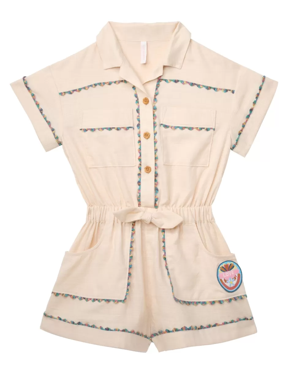 ZIMMERMANN Kids | Clothing<Halliday Pocket Playsuit Tea