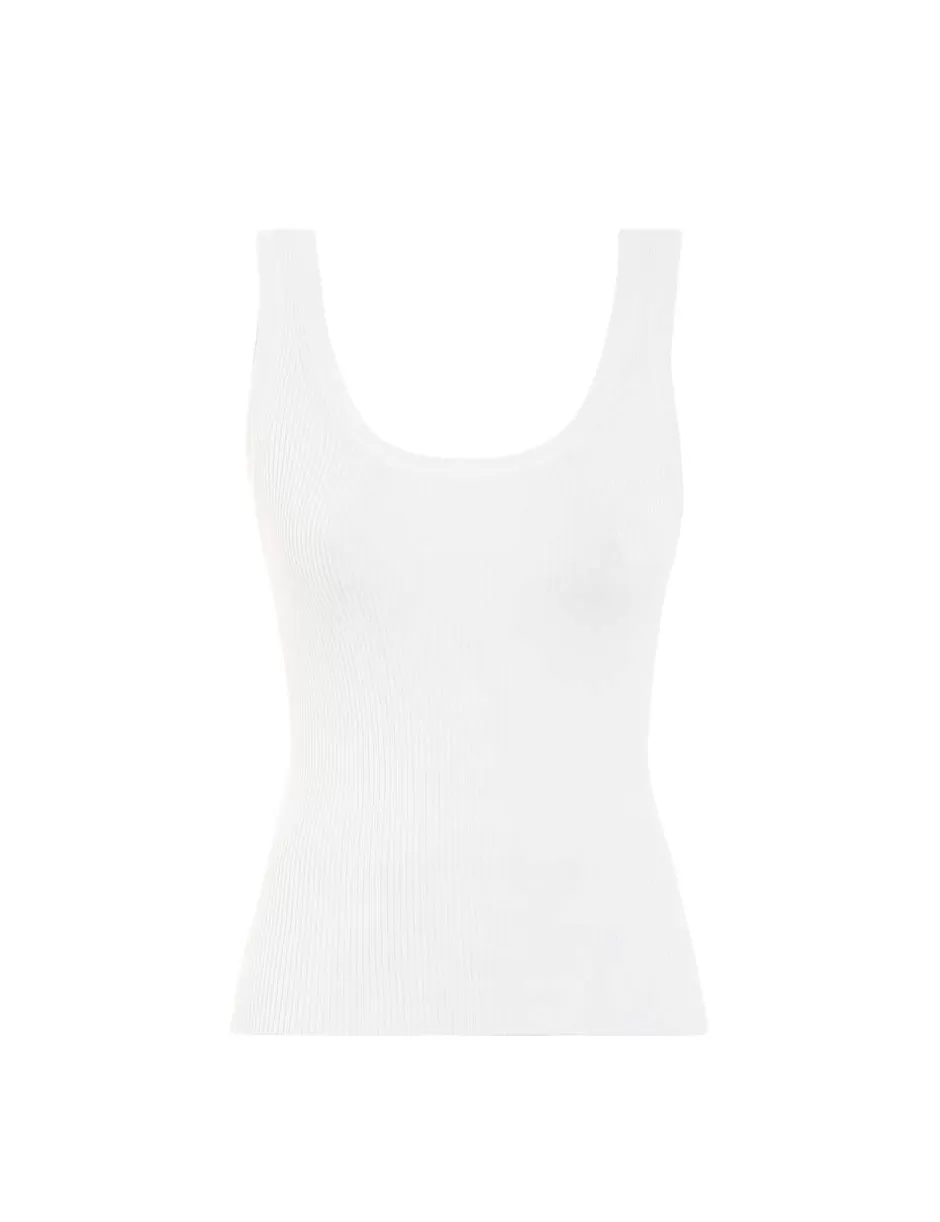 ZIMMERMANN Knitwear | Clothing<Halliday Scoop Neck Tank Parchment