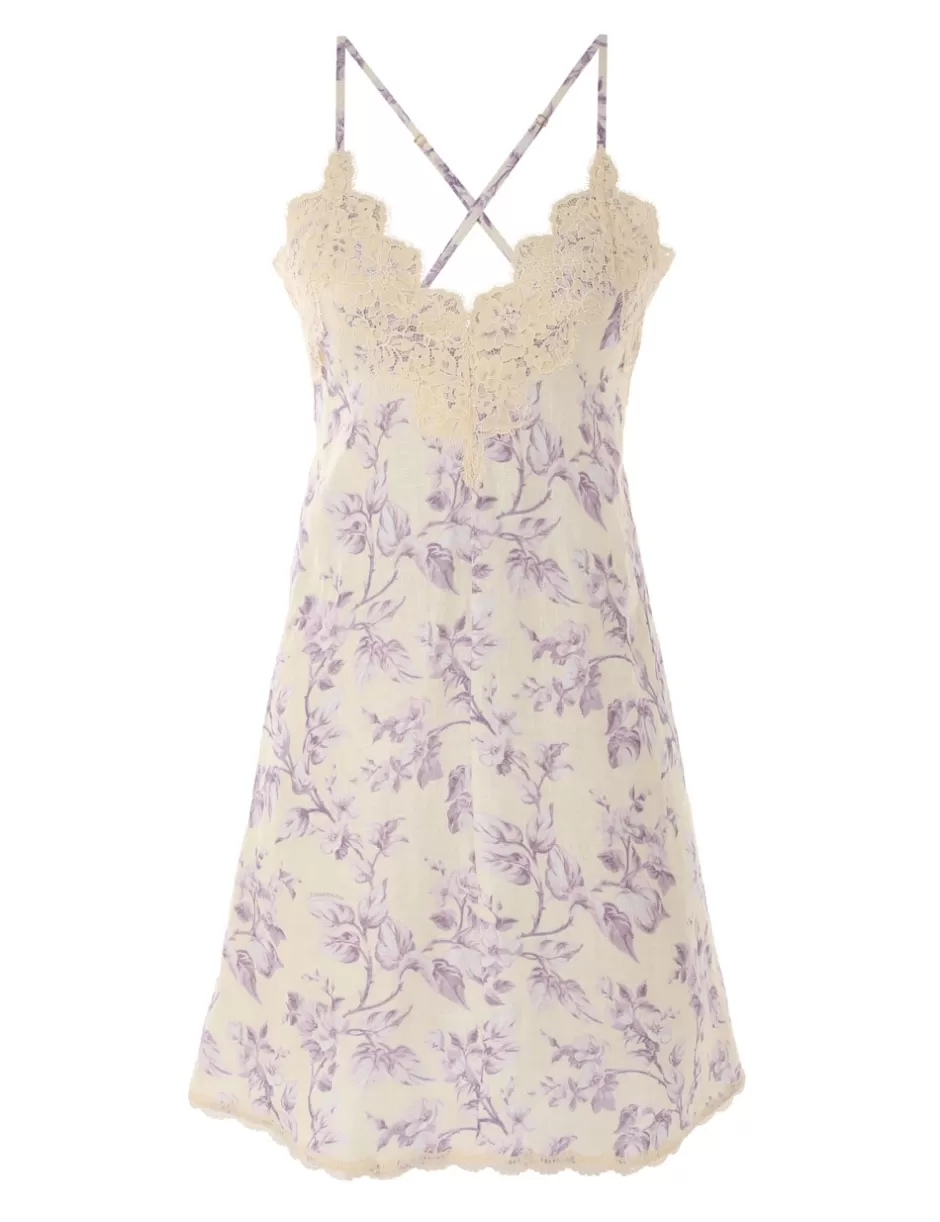 ZIMMERMANN Clothing | Dresses & Coverups<Halliday Swing Mini Dress Yellow Lilac Floral