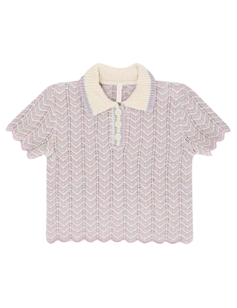 ZIMMERMANN Kids | Clothing<Halliday Textured Knit Polo Multi