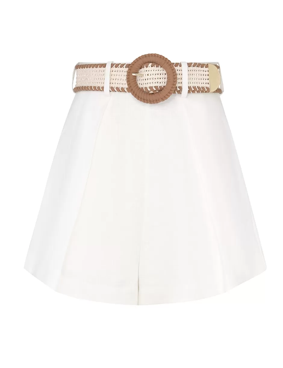 ZIMMERMANN Clothing | Shorts & Pants<Halliday Tuck Short Ivory