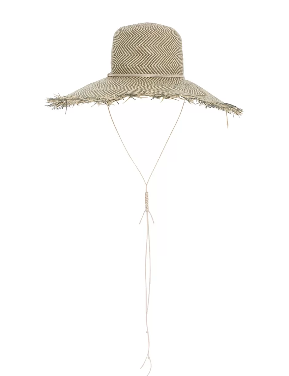 ZIMMERMANN Accessories | Hats<Herringbone Wide Brim Hat Olive