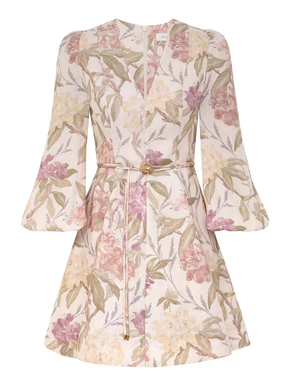 ZIMMERMANN Clothing | Dresses<Illustration Belted Flip Dress Cream Inca Lily