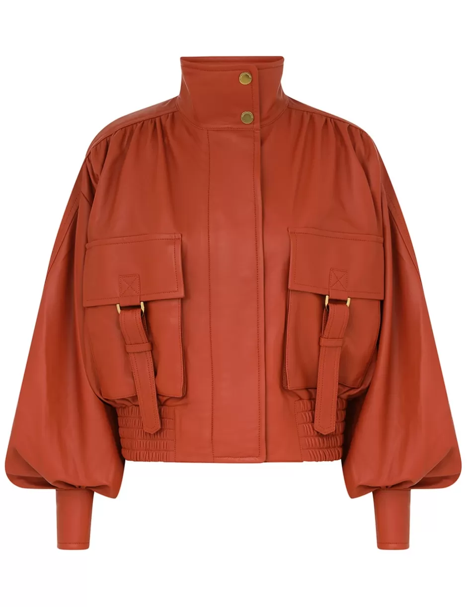 ZIMMERMANN Clothing | Jackets & Coats<Illustration Biker Jacket Spice