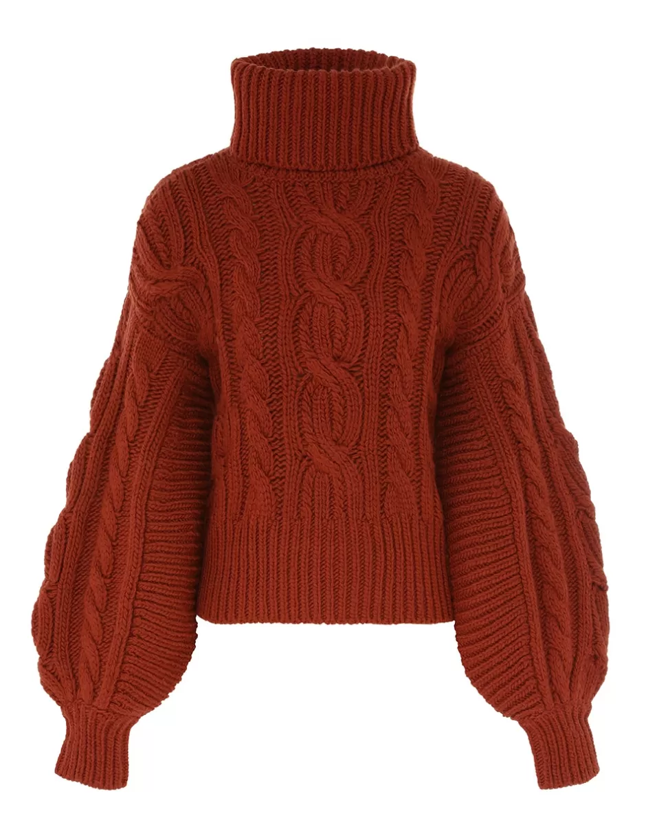 ZIMMERMANN Clothing | Knitwear<Illustration Cable Sweater Spice