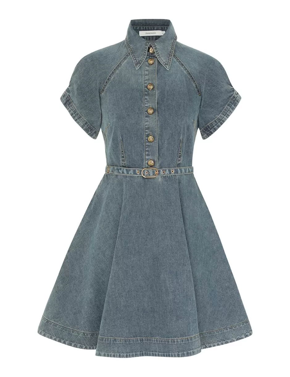 ZIMMERMANN Clothing | Dresses<Illustration Denim Flip Dress Neptune