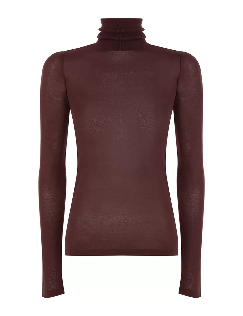 ZIMMERMANN Clothing | Knitwear<Illustration Fine Knit Top Chocolate