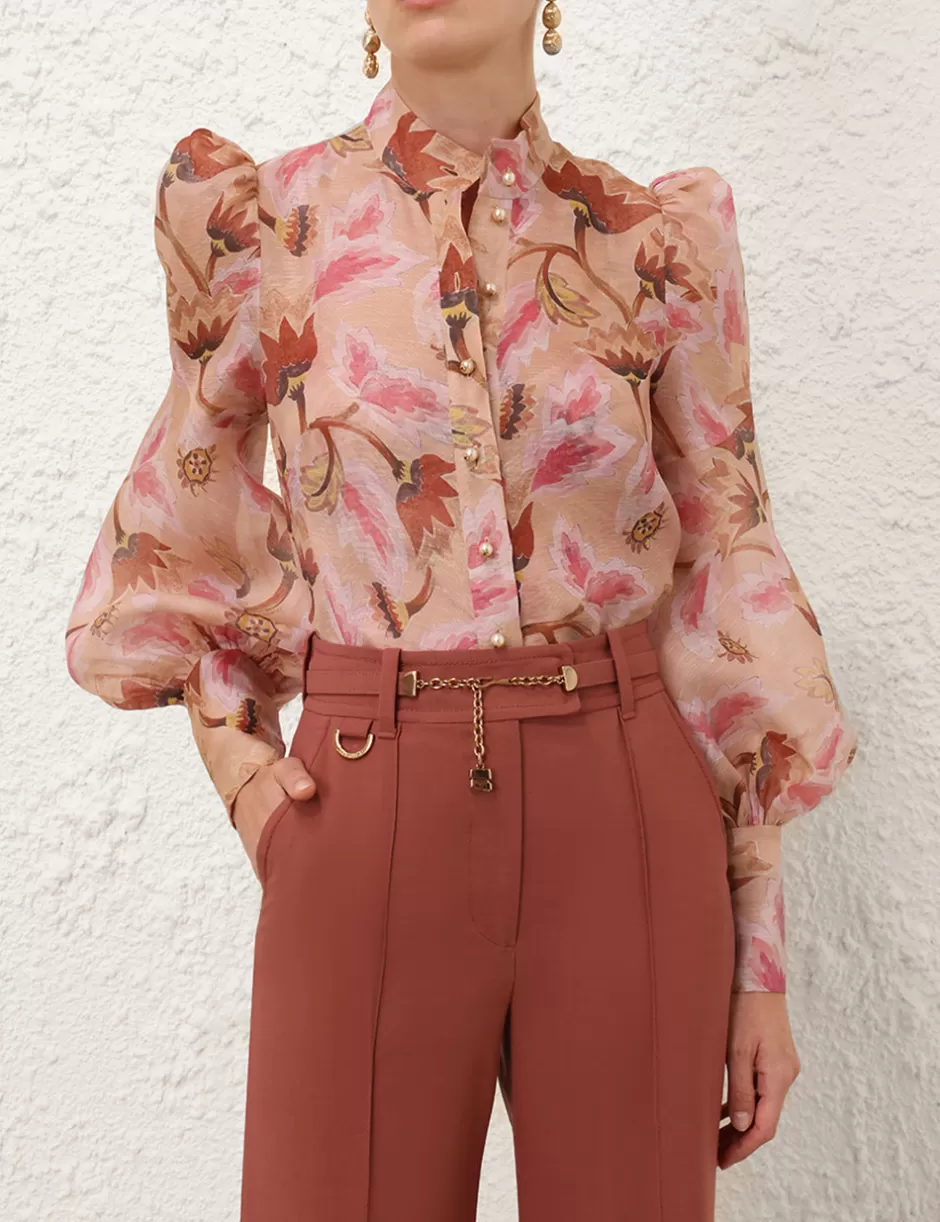 ZIMMERMANN Clothing | Tops<Illustration Floral Blouse Myrtle Eden