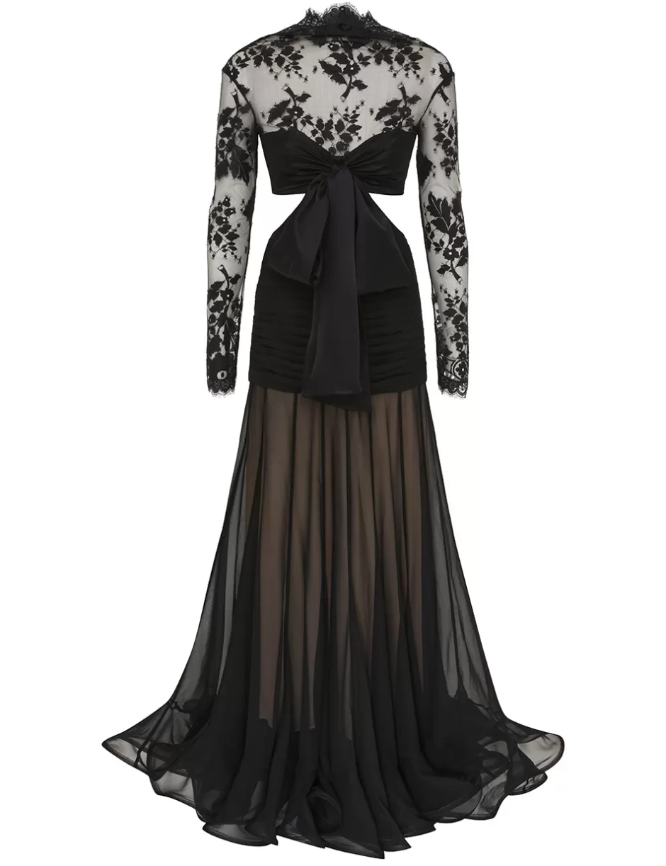 ZIMMERMANN Clothing | Dresses<Illustration Flounce Gown Black