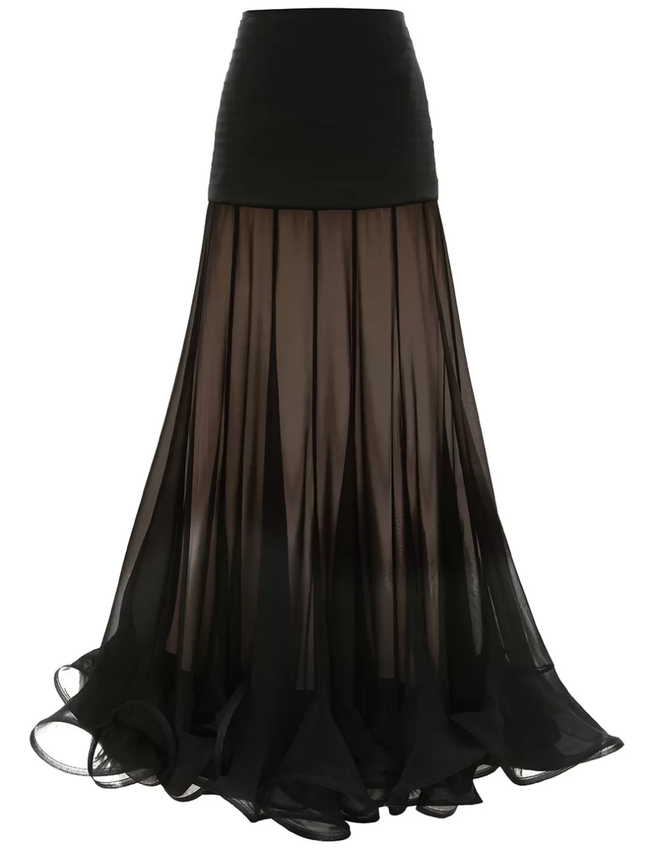 ZIMMERMANN Clothing | Skirts<Illustration Flounce Skirt Black