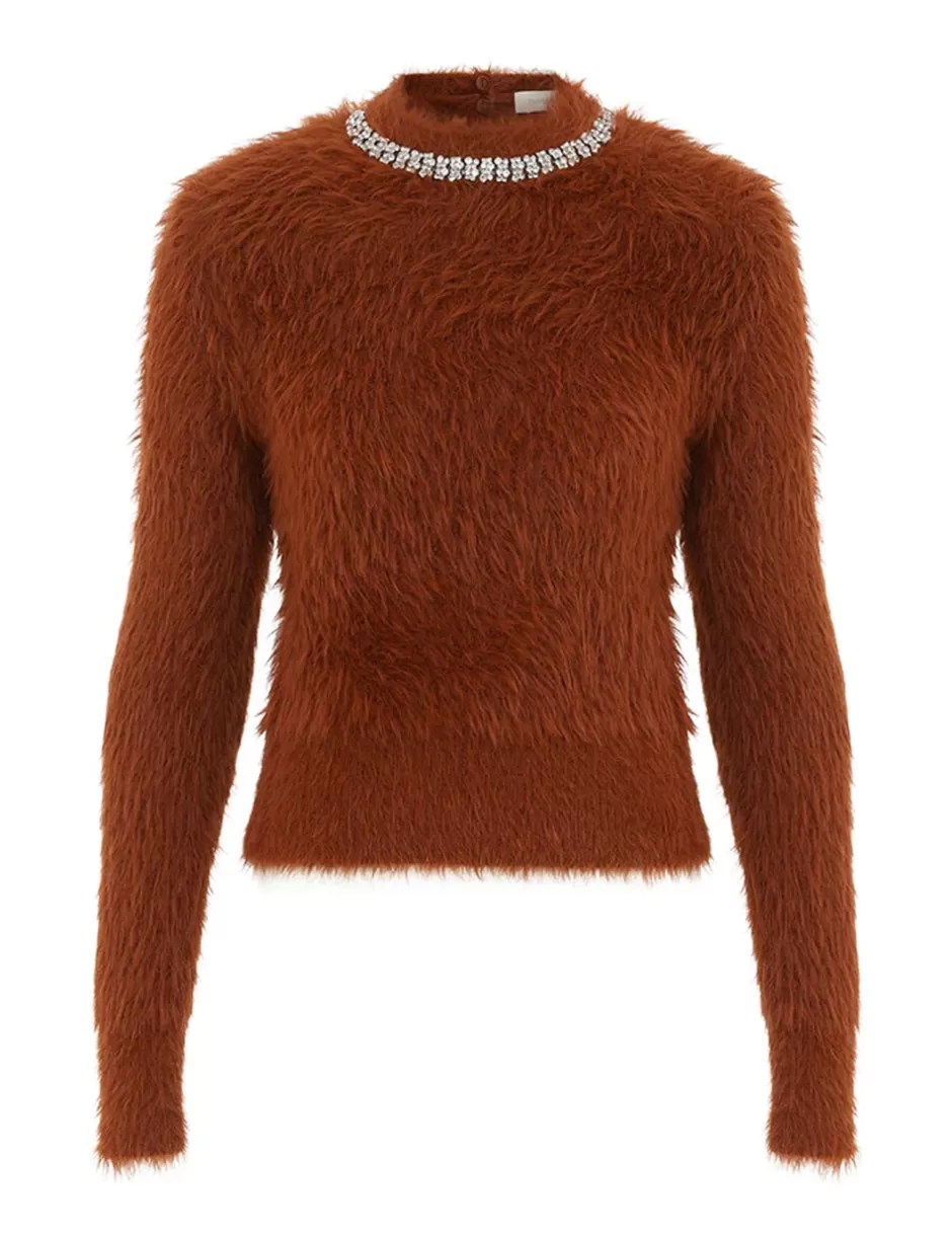 ZIMMERMANN Clothing | Knitwear<Illustration Fluffy Sweater Spice