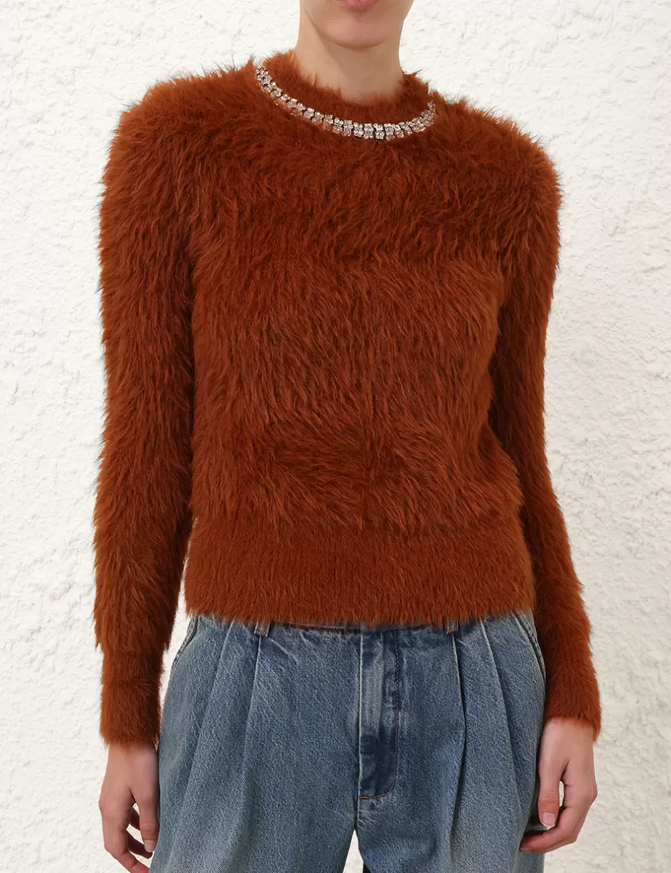 ZIMMERMANN Clothing | Knitwear<Illustration Fluffy Sweater Spice