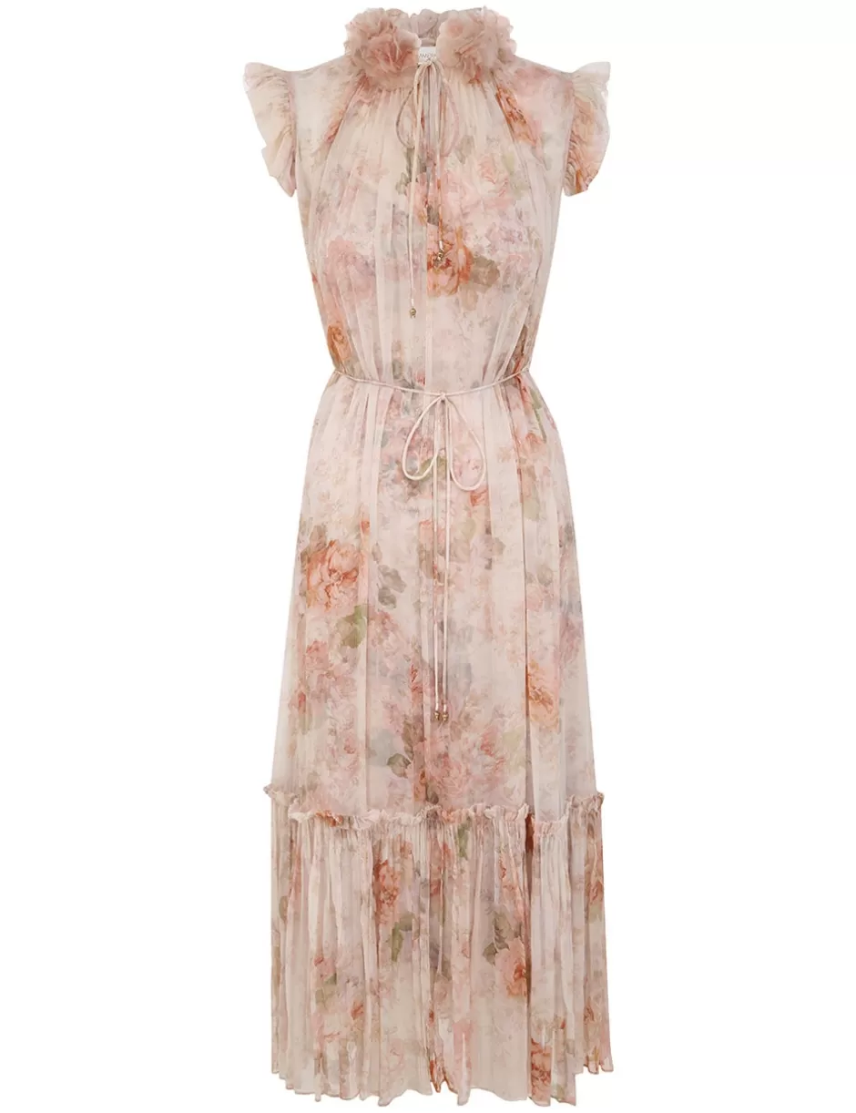 ZIMMERMANN Clothing | Dresses<Illustration Flutter Dress Cream Rococo Floral