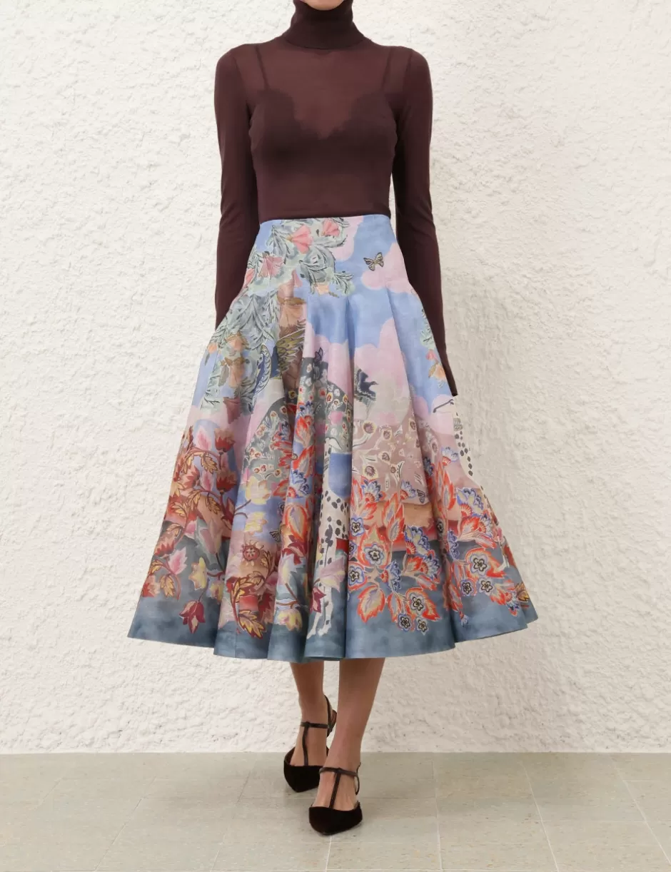 ZIMMERMANN Clothing | Skirts<Illustration Godet Skirt Eden Garden