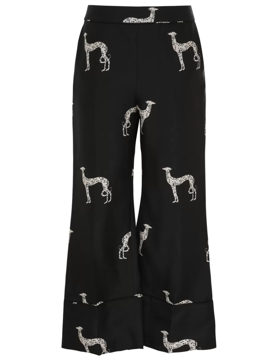 ZIMMERMANN Shorts & Pants | Clothing<Illustration Kick Flare Pant Black Dalmatian