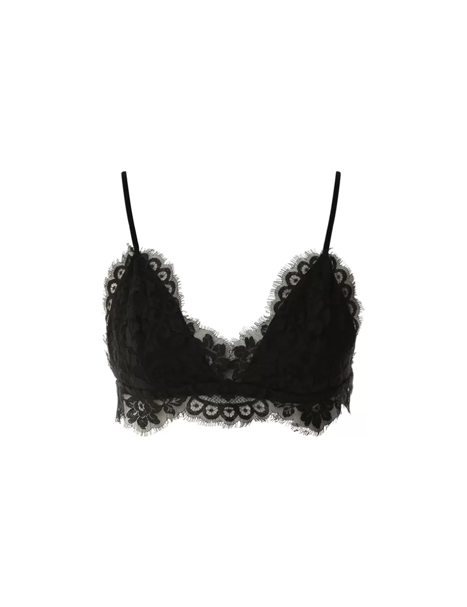 ZIMMERMANN Clothing | Tops<Illustration Lace Bralette Black