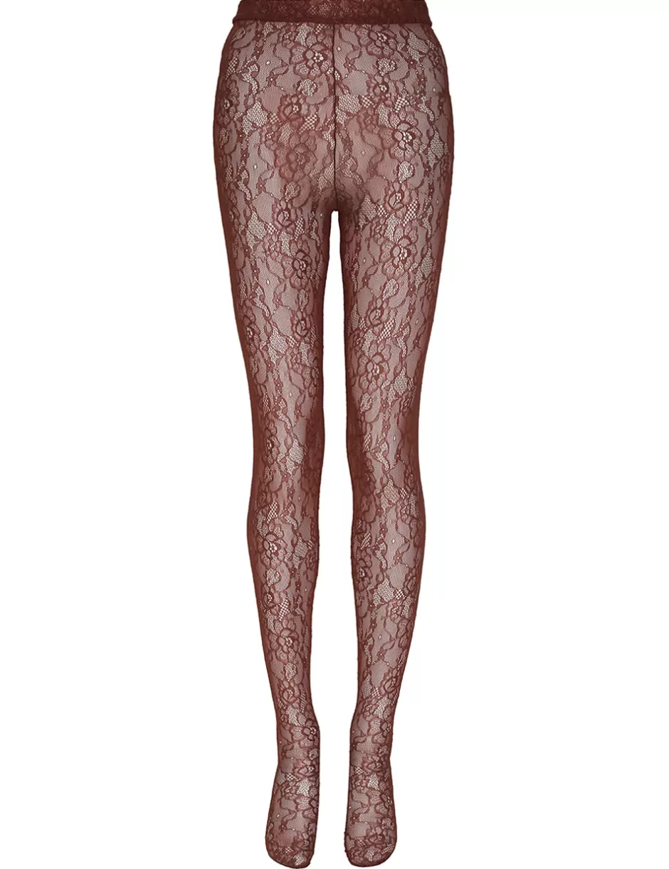 ZIMMERMANN Accessories<Illustration Lace Leggings Chestnut