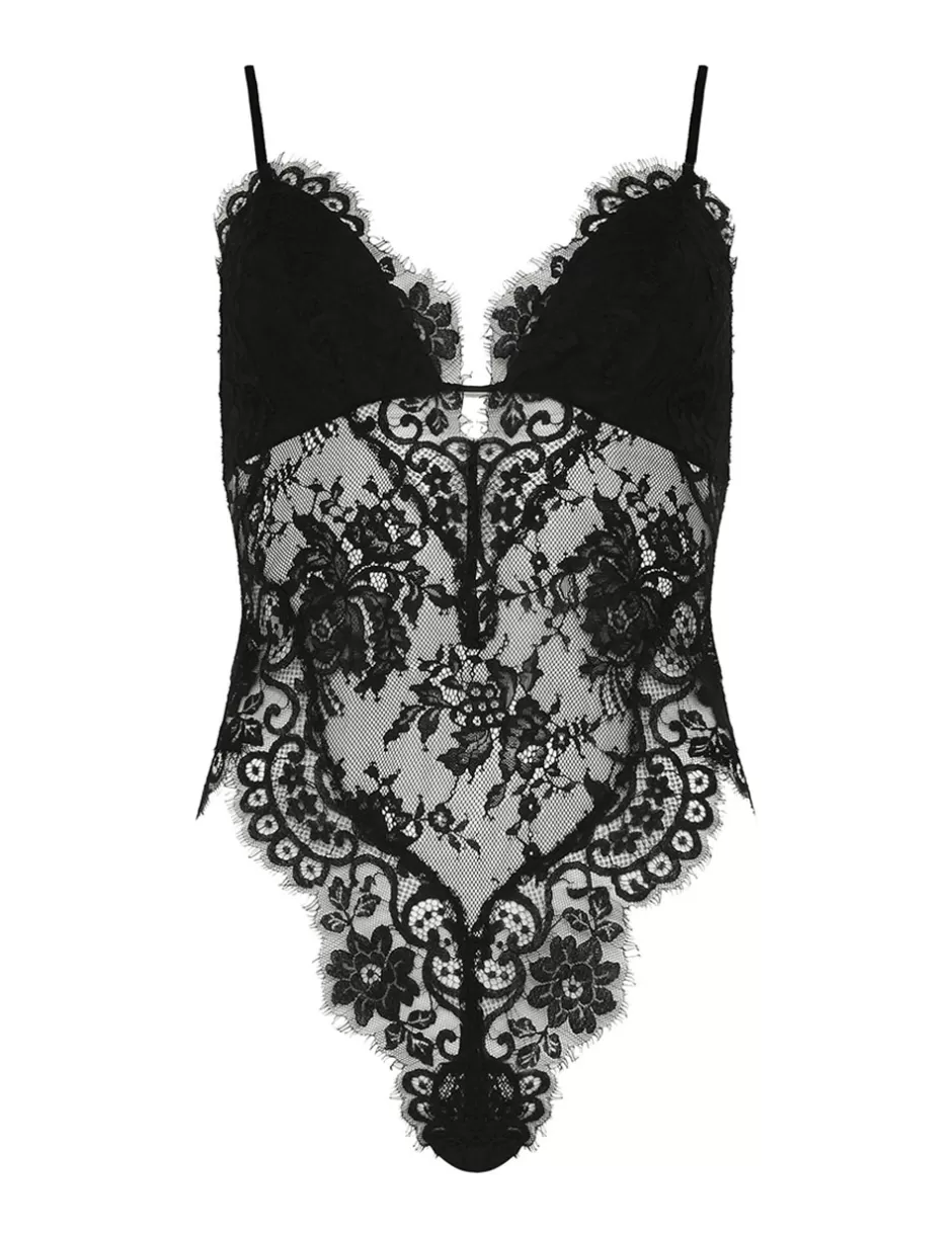 ZIMMERMANN Clothing | Tops<Illustration Lace Teddy Black