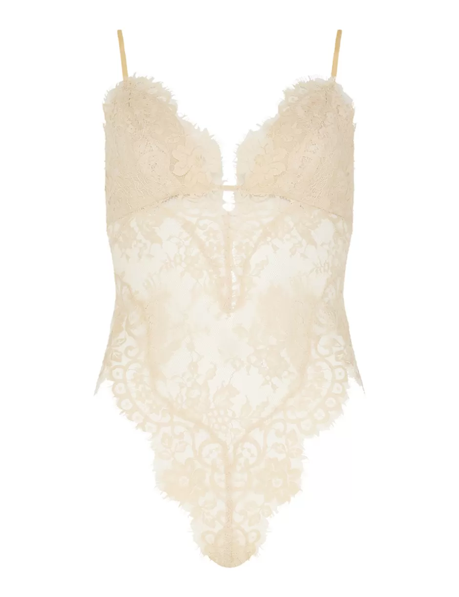 ZIMMERMANN Clothing | Tops<Illustration Lace Teddy Cream