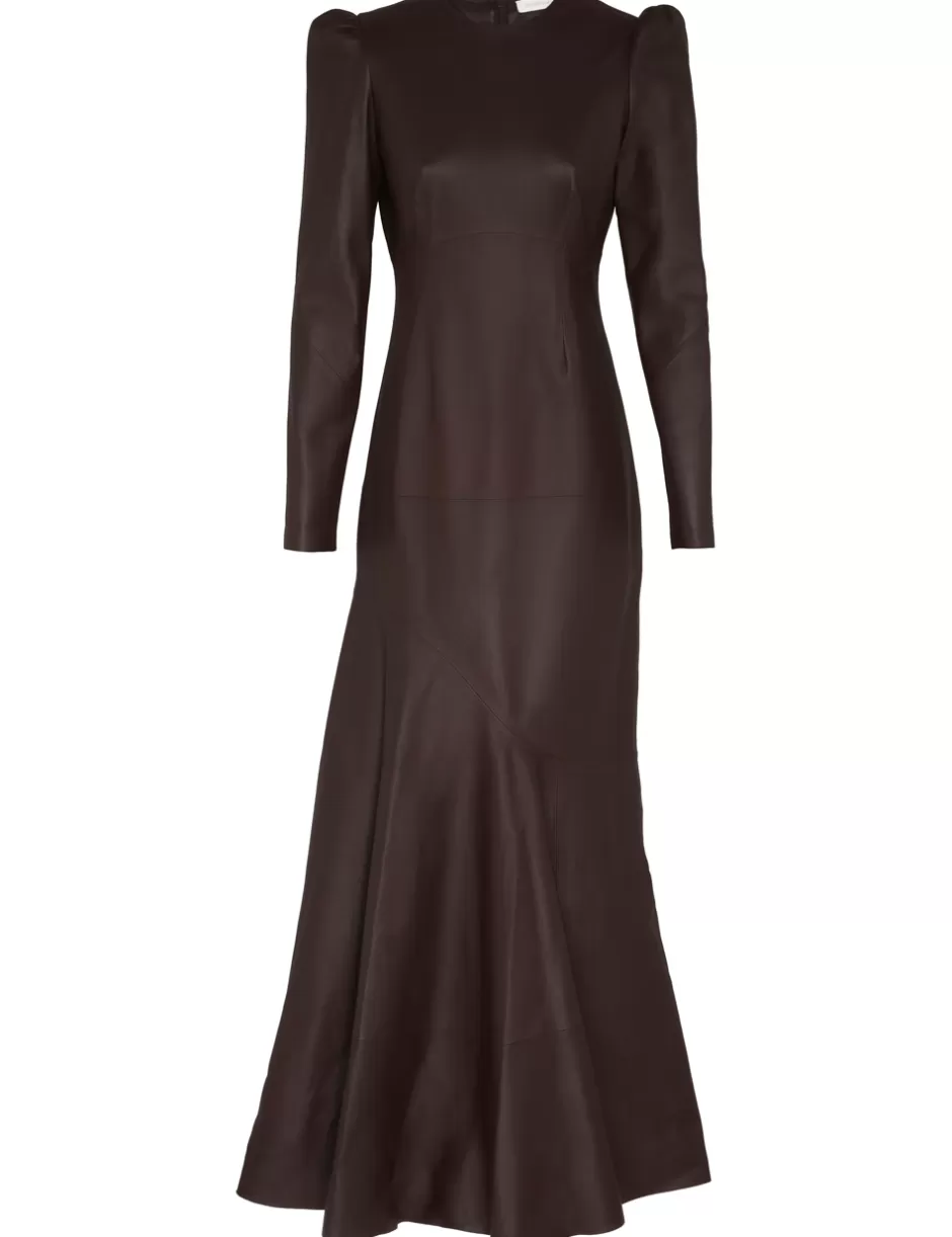 ZIMMERMANN Clothing | Dresses<Illustration Leather Dress Mahogany