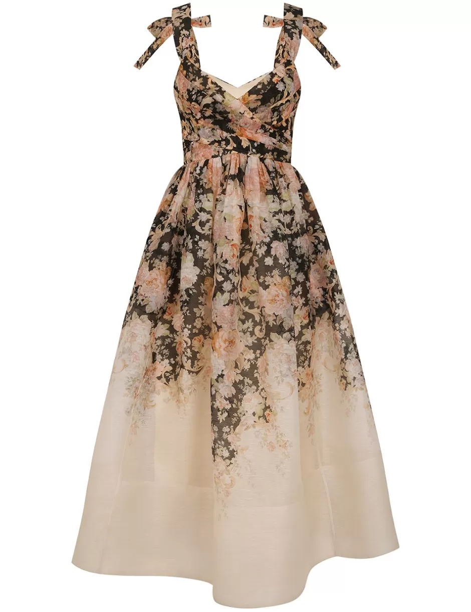 ZIMMERMANN Clothing | Dresses<Illustration Midi Dress Tea Rococo Floral