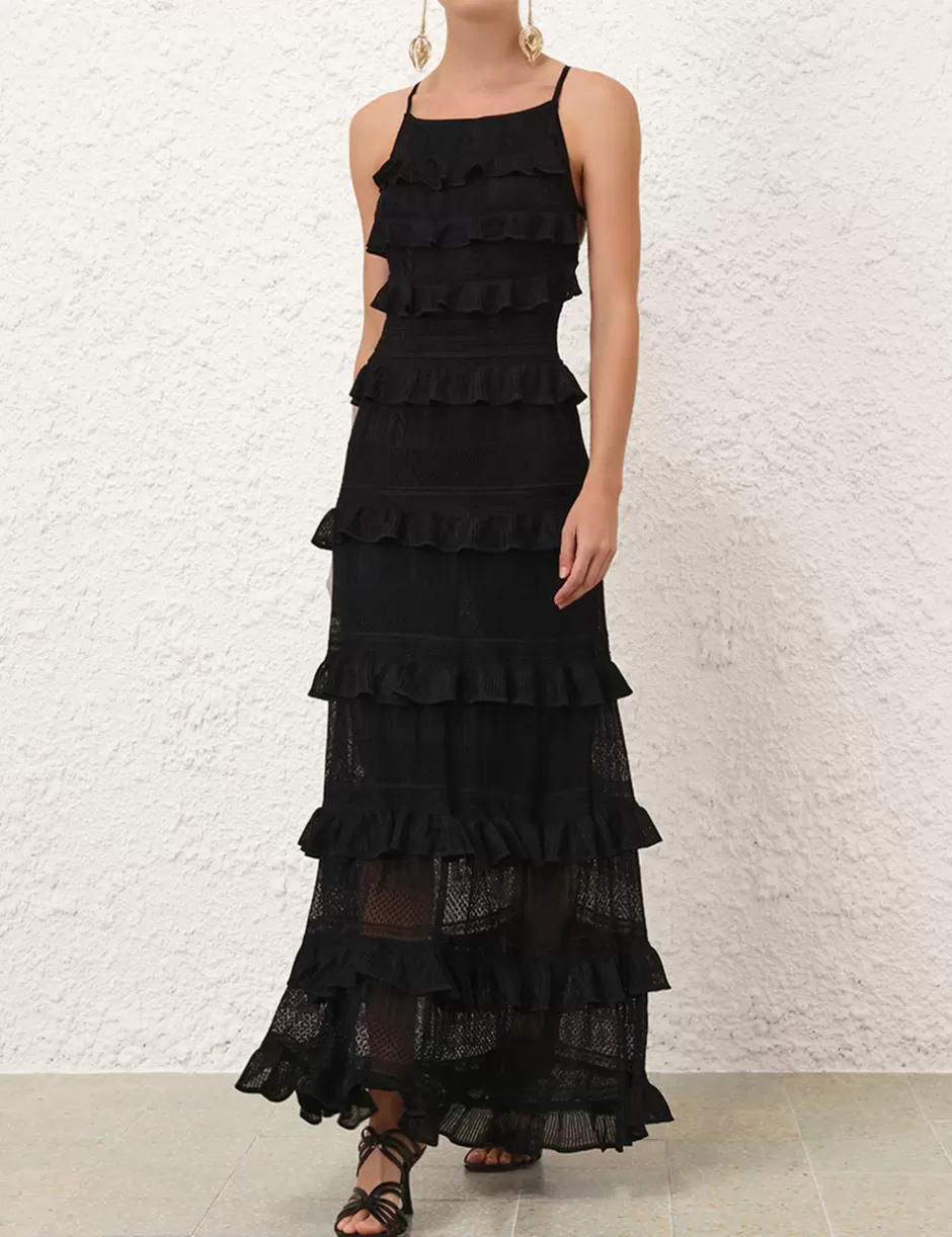 ZIMMERMANN Clothing | Dresses<Illustration Open Back Dress Black