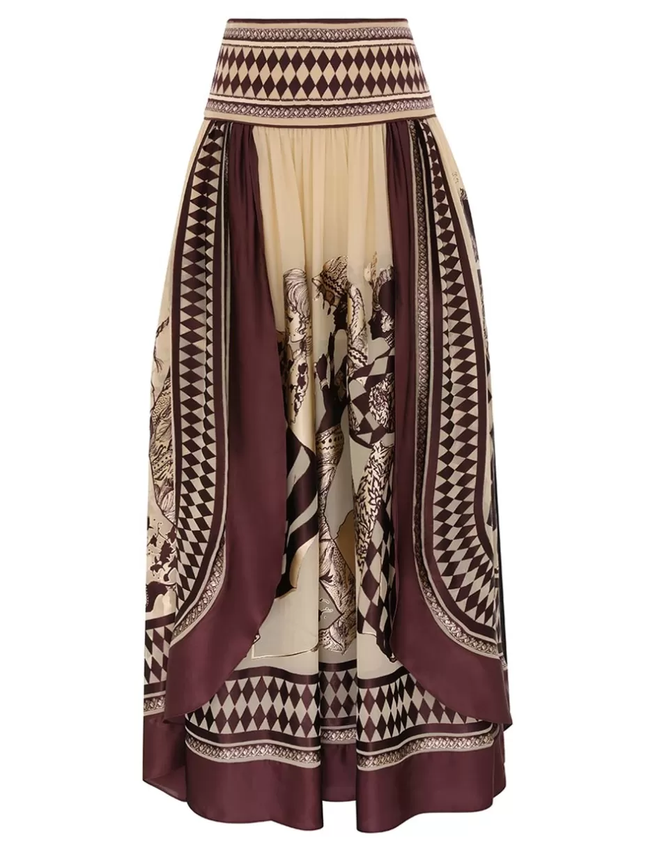 ZIMMERMANN Clothing | Skirts<Illustration Otto Maxi Skirt Tea Mahogany