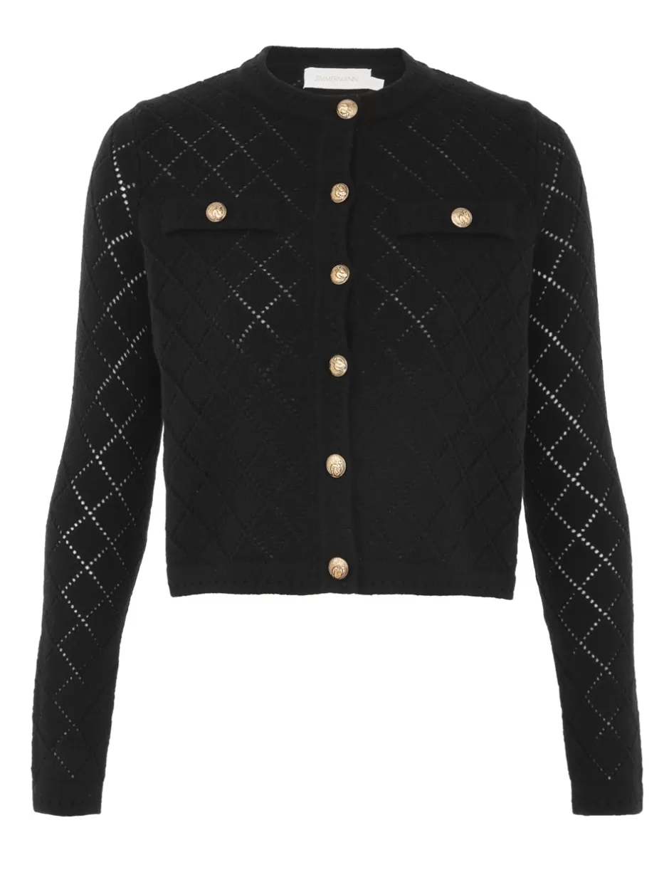 ZIMMERMANN Clothing | Knitwear<Illustration Pointelle Top Black