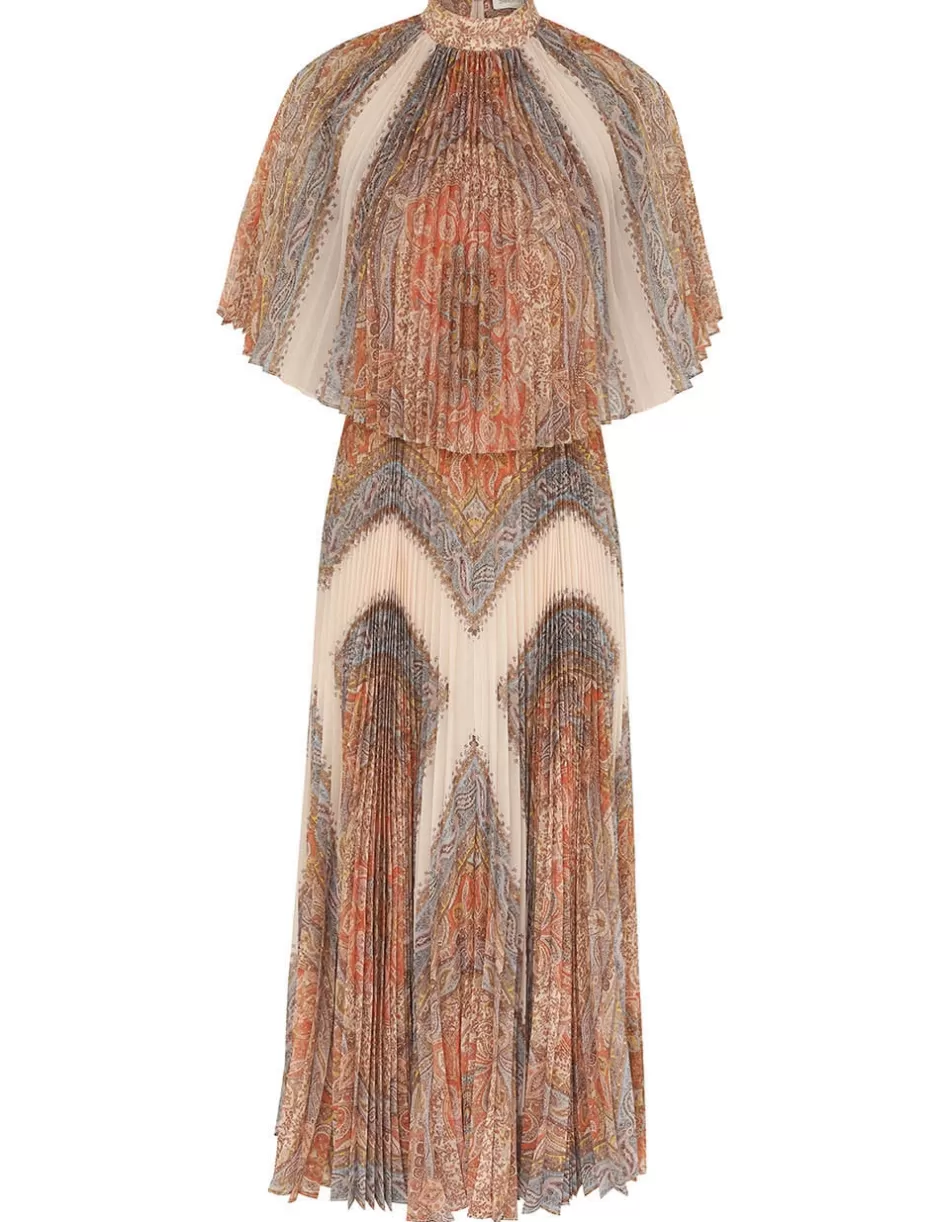 ZIMMERMANN Clothing | Dresses<Illustration Sunray Midi Dress Paisley Haze