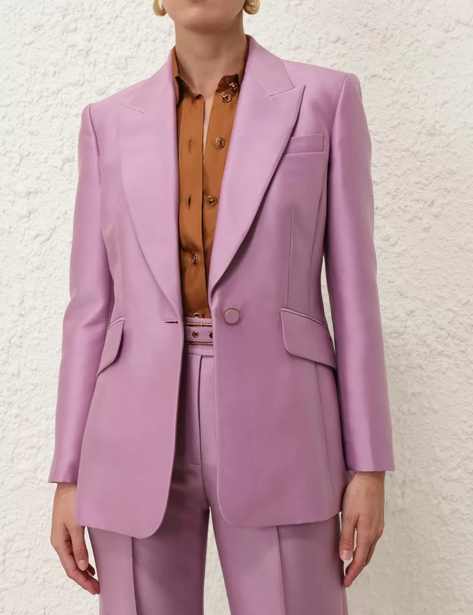 ZIMMERMANN Clothing | Jackets & Coats<Illustration Tailored Jacket Lilac