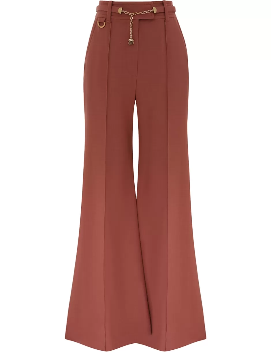 ZIMMERMANN Clothing | Shorts & Pants<Illustration Tailored Pant Lipstick