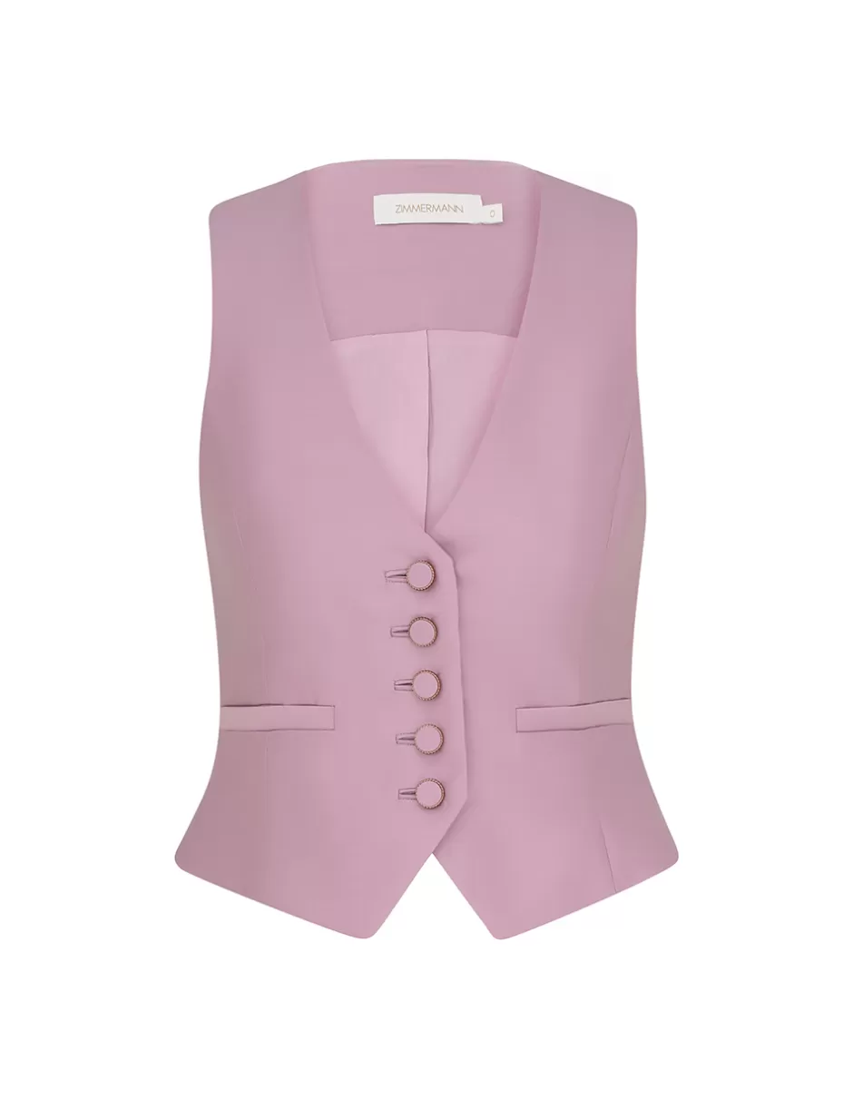 ZIMMERMANN Clothing | Jackets & Coats<Illustration Tailored Vest Lilac