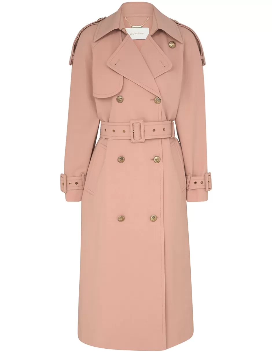 ZIMMERMANN Clothing | Jackets & Coats<Illustration Trench Coat Biscuit