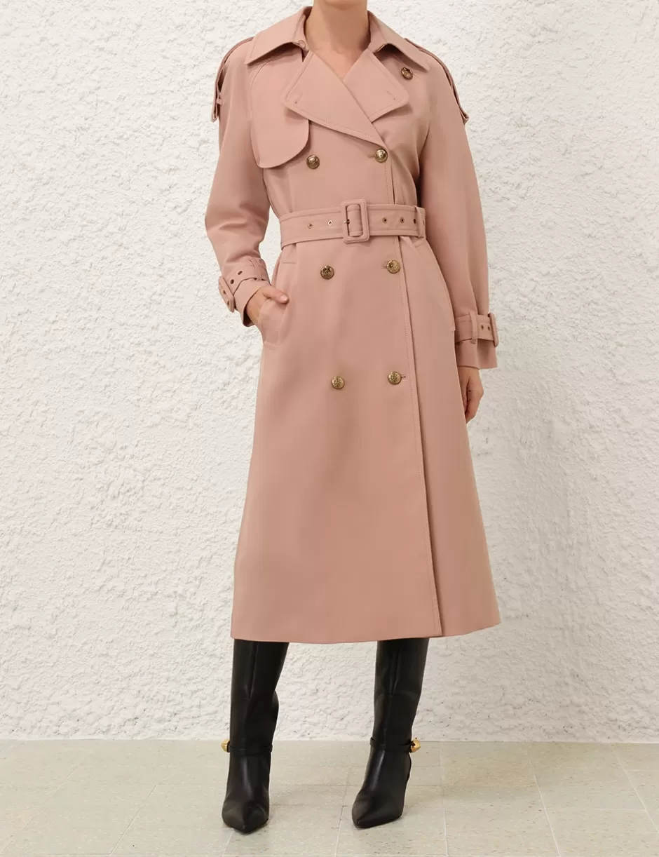 ZIMMERMANN Clothing | Jackets & Coats<Illustration Trench Coat Biscuit