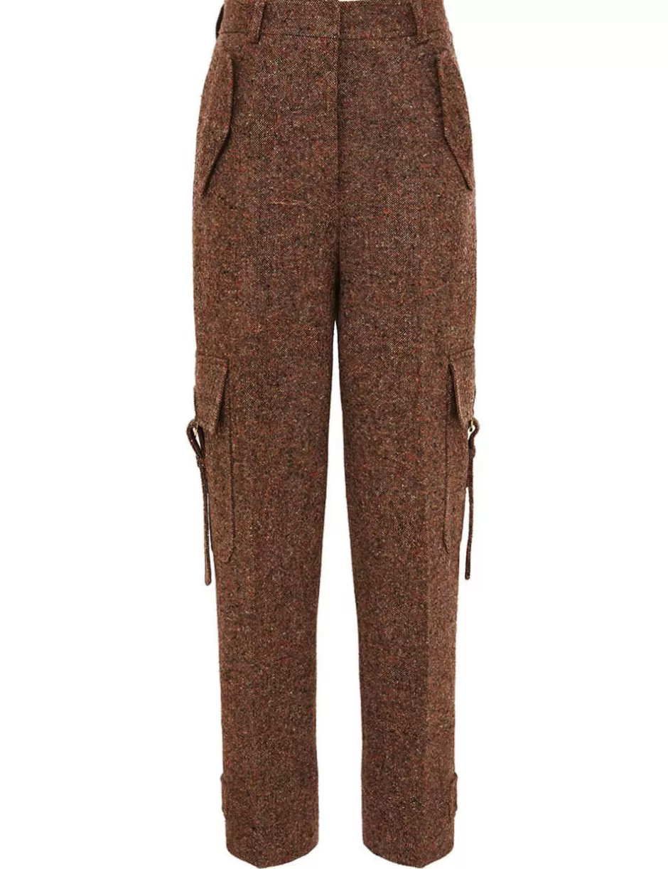 ZIMMERMANN Clothing | Shorts & Pants<Illustration Tweed Pant Brown Multi