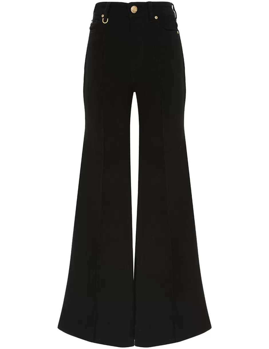 ZIMMERMANN Clothing | Shorts & Pants<Illustration Wide Leg Jean Onyx