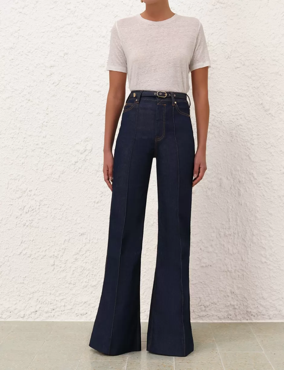 ZIMMERMANN Clothing | Denim<Illustration Wide Leg Jean Ink