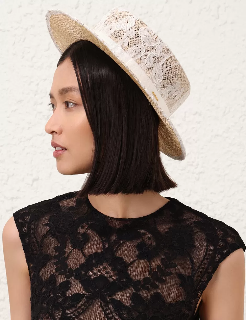 ZIMMERMANN Accessories | Hats<Lace Boater Ivory