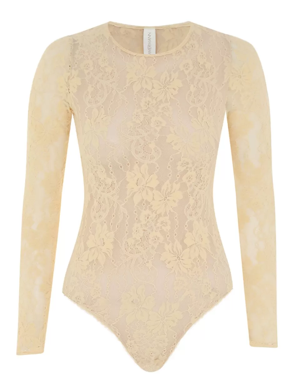 ZIMMERMANN Clothing | Tops<Lace Bodysuit Tea