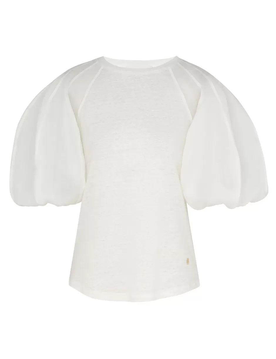 ZIMMERMANN Clothing<Lantern Sleeve Tee Ivory