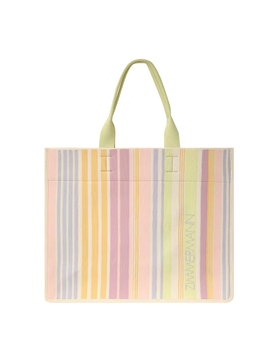 ZIMMERMANN Accessories | On Vacation<Large Jacquard Tote Multi Stripe